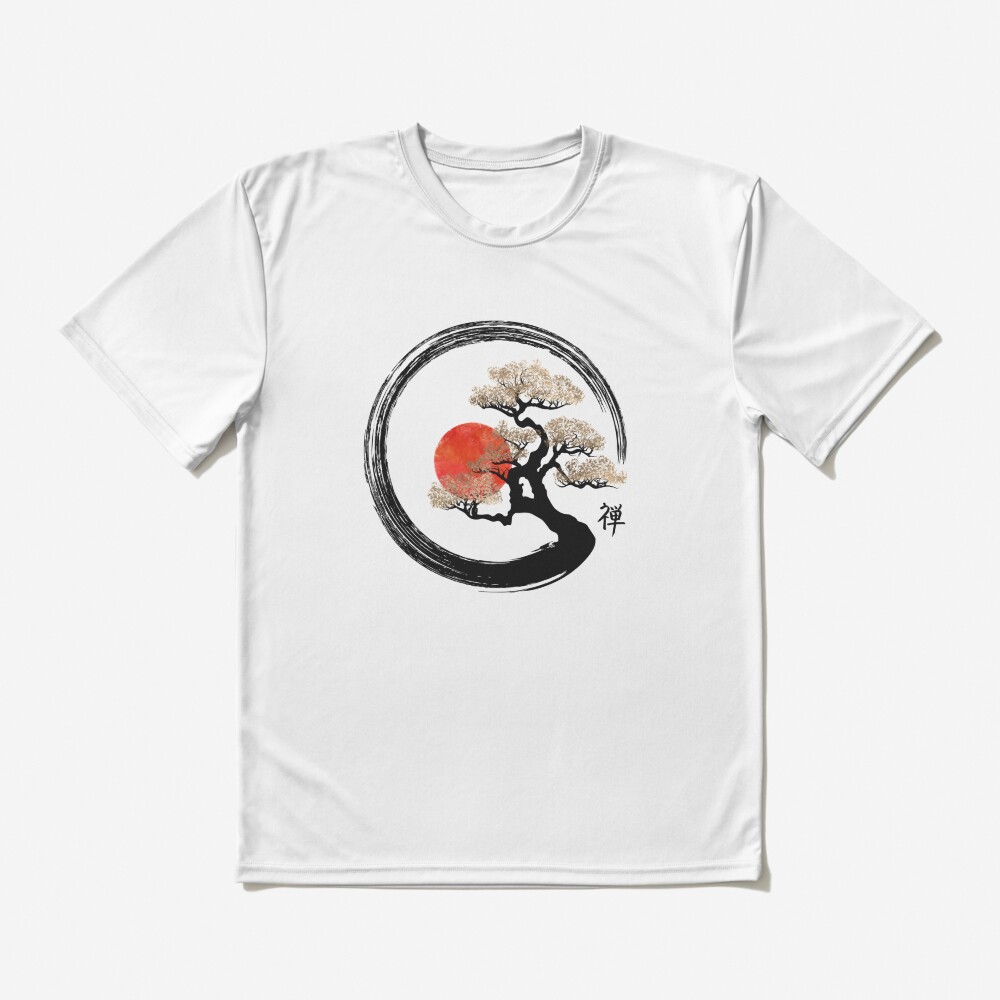 ssrcoactive_tshirtflatlayfafafaca443f4786frontsquare1000x1000 Enso Circle And Bonsai Tree On Canvas T-Shirt Official Cow Anime Merch