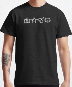 U2 - Zoo Tv Symbols - White T-Shirt Official Cow Anime Merch