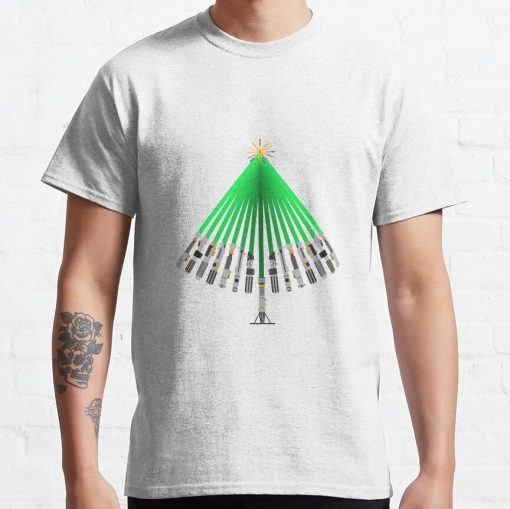 Lightsaber Christmas Tree T-Shirt Official Cow Anime Merch