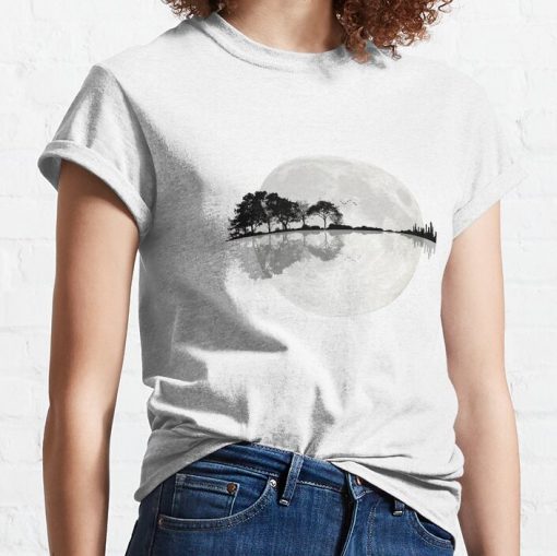 Moonlight Nature Guitar T-Shirt Official Cow Anime Merch