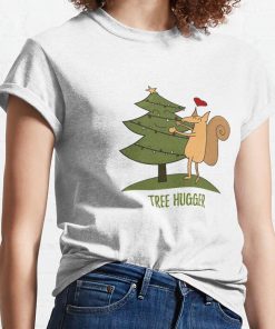 Christmas Tree Hugger T-Shirt Official Cow Anime Merch