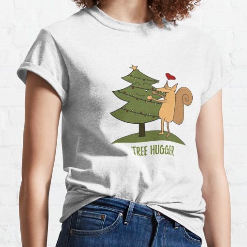 Christmas Tree Hugger T-Shirt Official Cow Anime Merch