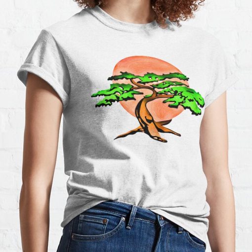 Miyagi Bonsai Tree Drawing T-Shirt Official Cow Anime Merch