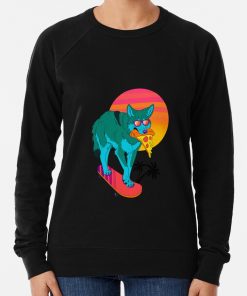 Retrowave Coyote Sweatshirt Official Cow Anime Merch